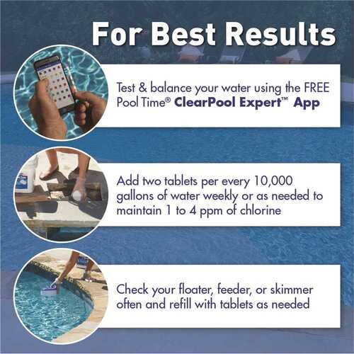 Limited Simple Goods Pool Time 21827PTM 35 lbs. Chlorinating Tablets Distinctive