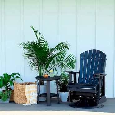 2026 Upgraded True Basics Poly Lumber Adirondack Swivel Glider Chair Improved