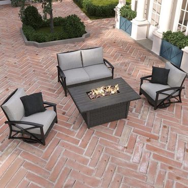 Popular Smart Pick Martha Stewart Metal 4 - Person Seating Group with Cushions Budget