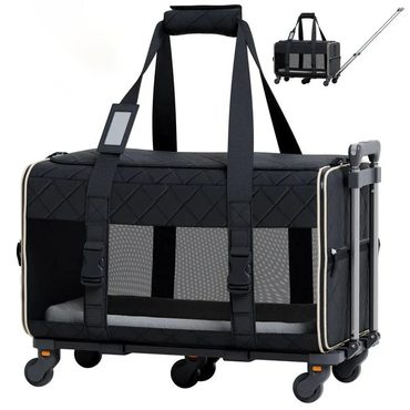 Advanced Direct Source Quilted Chariot PRO Pet Carrier With Removable Wheels and Double Telescopic Handle Enhanced
