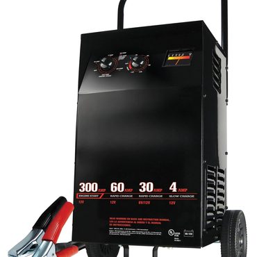 Durable Fresh Find Electric Wheeled Battery Charger and Engine Starter 2-in-1 300 crank amps 6V 12V Sound