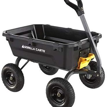Advanced Everyday Co Gorilla Carts 7GCG-NF 7 Cu. Ft. Heavy-Duty Poly Garden Dump Cart with No-Flat Tires Black ( Exclusive) Functional