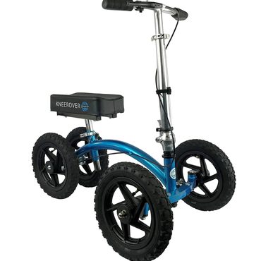 Revolutionary Everyday Co New KneeRover Quad All Terrain Knee Walker in Metallic Blue Budget