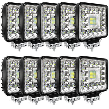 Classic True Basics 4-inch LED 120W 10000lm 12V 24V Truck Offroad Cube Light Pod 10Pack Budget
