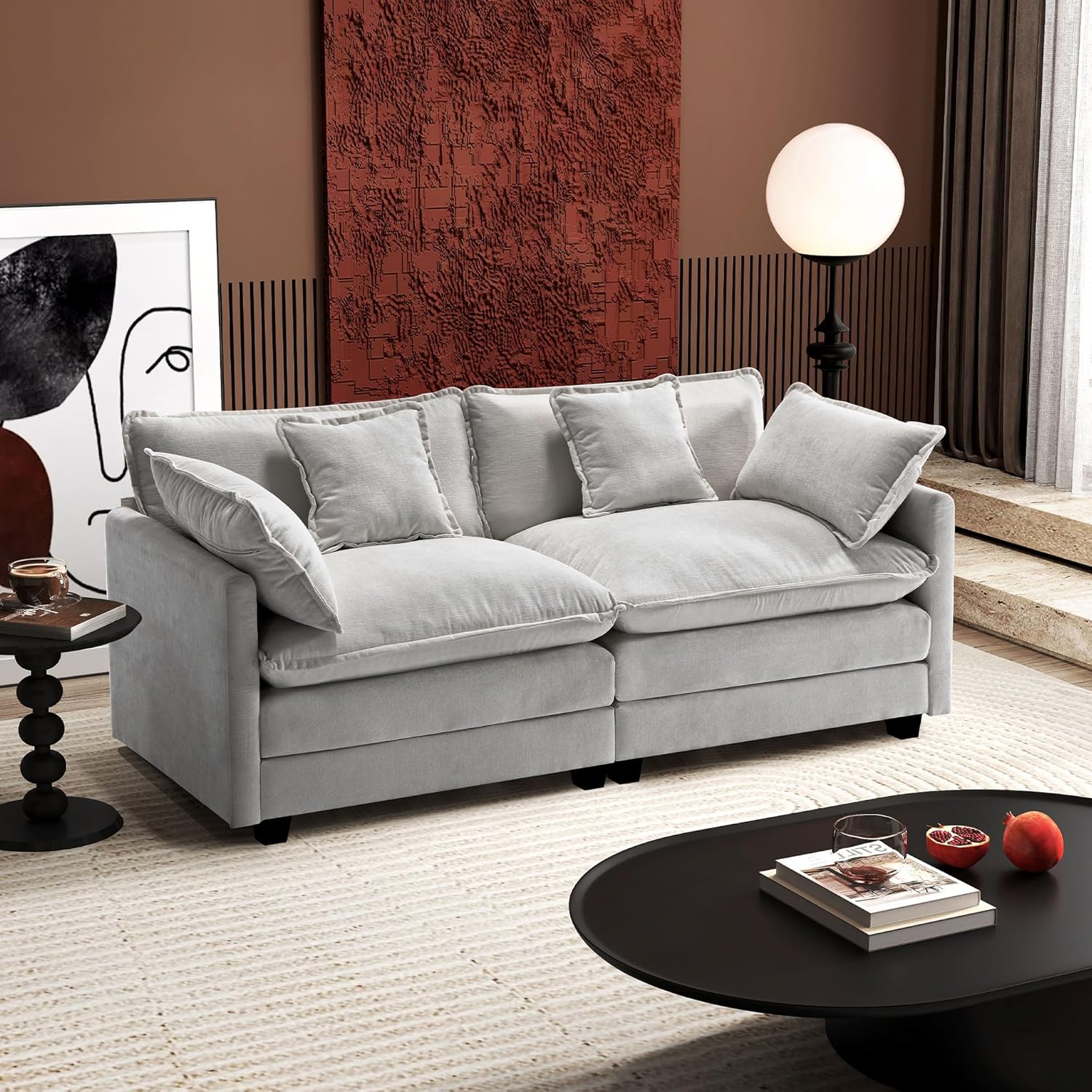 Premium Fresh Find Ihanherry 146" U-Shaped Modern Sofa Modular Sectional Cloud Couch Grey Practical