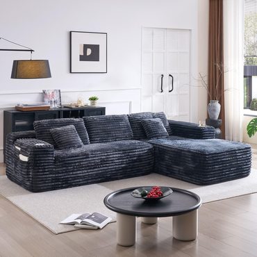 Limited Standard Goods Cloud section sofa with L-shaped recliner modern modular sofa built-in cup holder Sensible