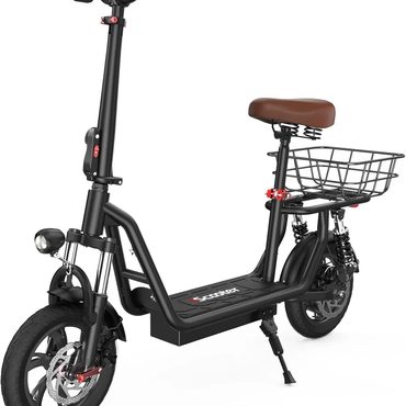 New 2026 True Basics iScooter Electric Scooter with Seat 37/21 Mile Range 28/19/15.6 mph Dual Suspension with Basket Value