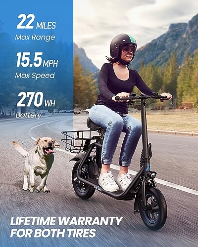 Limited Standard Goods URBANMAX C1 Electric Scooter with Seat, 450W Powerful Motor up to 22 Miles Range Practical