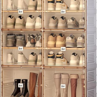 Annual Basic Line ANTBOX Portable Shoe Rack Organizer for Closet Entryway, Stackable Sneaker Storage Everyday