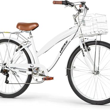 Popular Clear Choice WEIZE Beach Cruiser Bike 26 inch Commuter Bicycle for Adult Men and Women 7-Speed/High-Carbon Enhanced