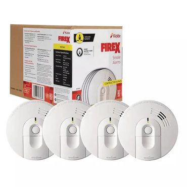 Revolutionary Simple Goods Firex 4-Pack Hardwired Smoke Detector Universal