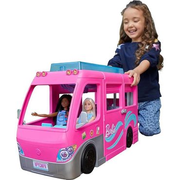Essential Simple Goods Barbie Dream Camper Van Playset with Pets, Pool & Slide – 60+ Accessories for Ages 3+ Original