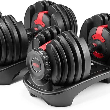 Limited Clear Choice Bowflex SelectTech 552 Adjustable Dumbbells Pair, 5-52.5 lbs, Space-Saving Home Gym Equipment Improved