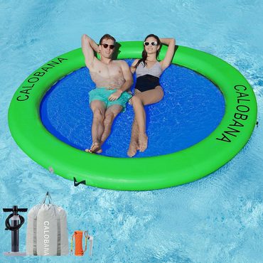 Premium True Basics Round Floating Ring Hammock - Heavy Duty Inflatable Raft Functional