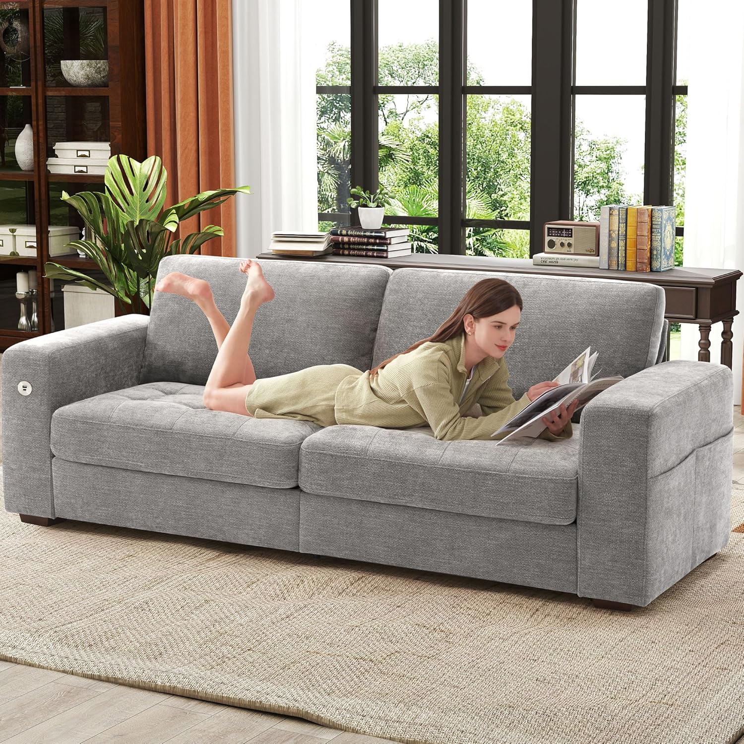 Premium Fresh Find Ihanherry 146" U-Shaped Modern Sofa Modular Sectional Cloud Couch Grey Practical