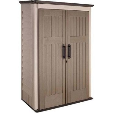 Genuine Simple Goods Rubbermaid Outdoor Storage Shed, 52 Cu.Ft., Weather-Resistant, Lockable Doors Original