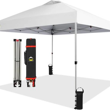 Select Open Market Crown Shades 10*10 Pop up Canopy Outside Canopy, Patented One Push Tent Canopy with Wheeled Carry Bag Original