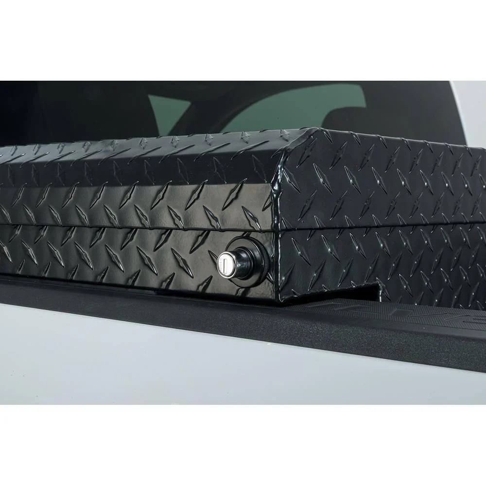 Revolutionary Pure Value 61.86 Matte Black Aluminum Low Profile Truck Tool Box for Mid-Size Trucks Universal