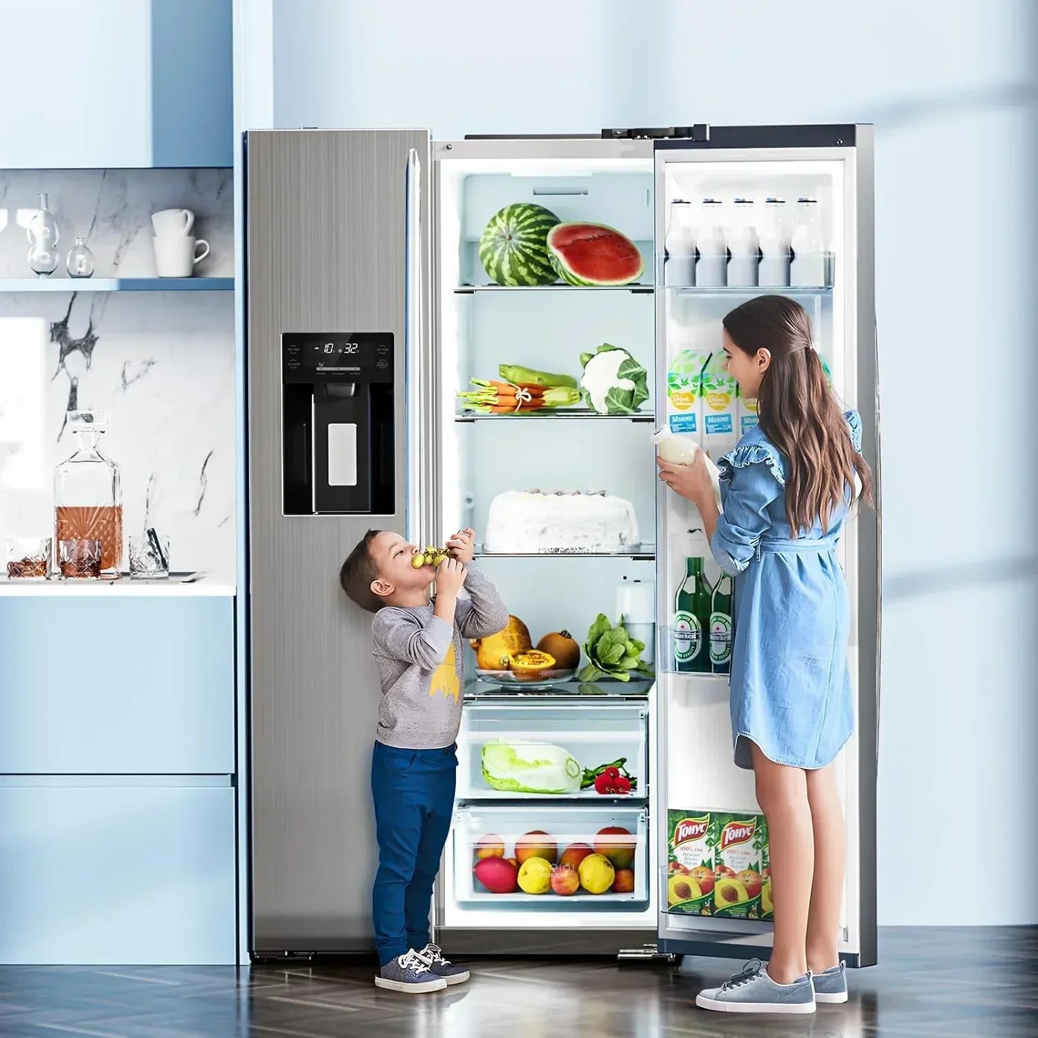 In Season Open Market 36" Side By Side 20.01 Cu. ft. Built-in Refrigerator with Freezer & Ice Maker Included Value