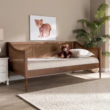 2026 Upgraded Pure Value Ogden Mid-Century Modern Synthetic Rattan Daybed-Twin Budget