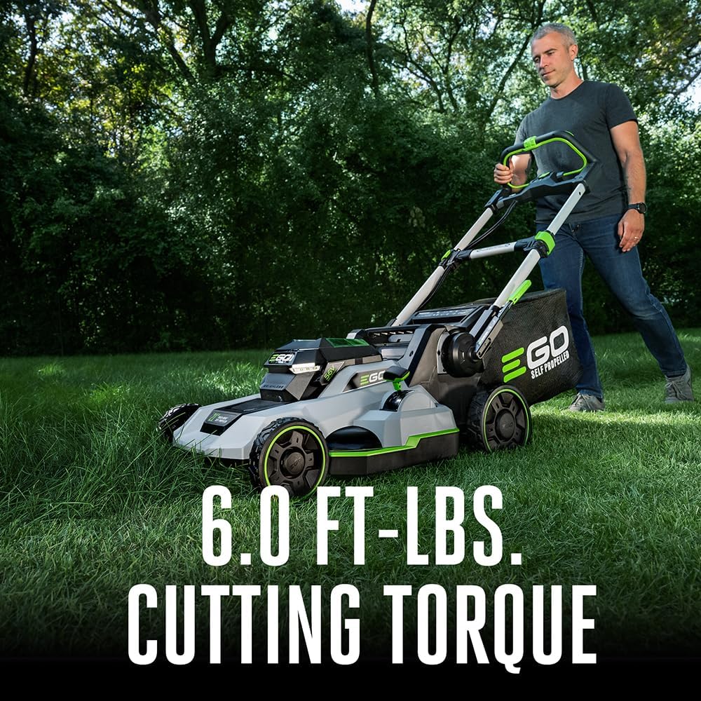 Revolutionary Basic Line EGO Power+ 21-Inch 56V Self-Propelled Cordless Lawn Mower with 2x 4.0Ah Batteries & Rapid Charger, Black Sensible