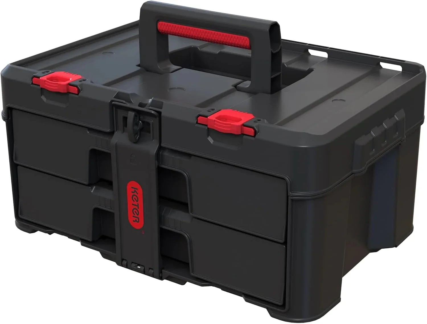 Select Everyday Co Keter Stack-n-Roll Modular Tools Organizer for Garage Storage and DIY 3 Piece Resin Rolling Tool Box System Fine