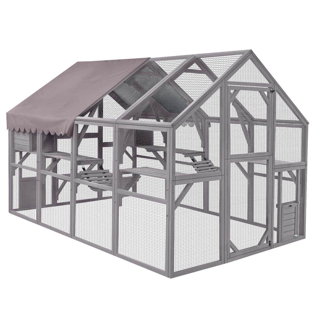 Essential Basic Line aivituvin Outdoor Cat Run : Large Cat Enclosure Enhanced
