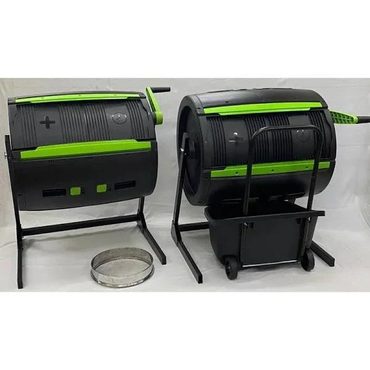 Essential Standard Goods 2 – RSI Maze 65 Gallon Composters with 1 Cart and 1 Sifter – Plastic Enhanced