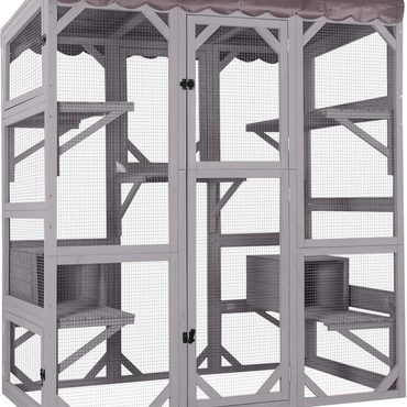 In Season True Basics Catio Outdoor Cat Enclosure - Large Walk-In Kitty Cage Everyday