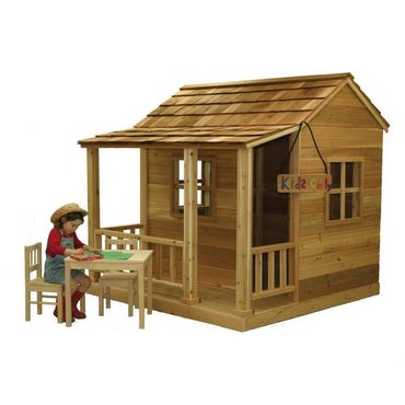 Limited Pure Value Outdoor Living Today Little Squirt 6 ft. Cedar Playhouse with Windows and Dutch Door Original