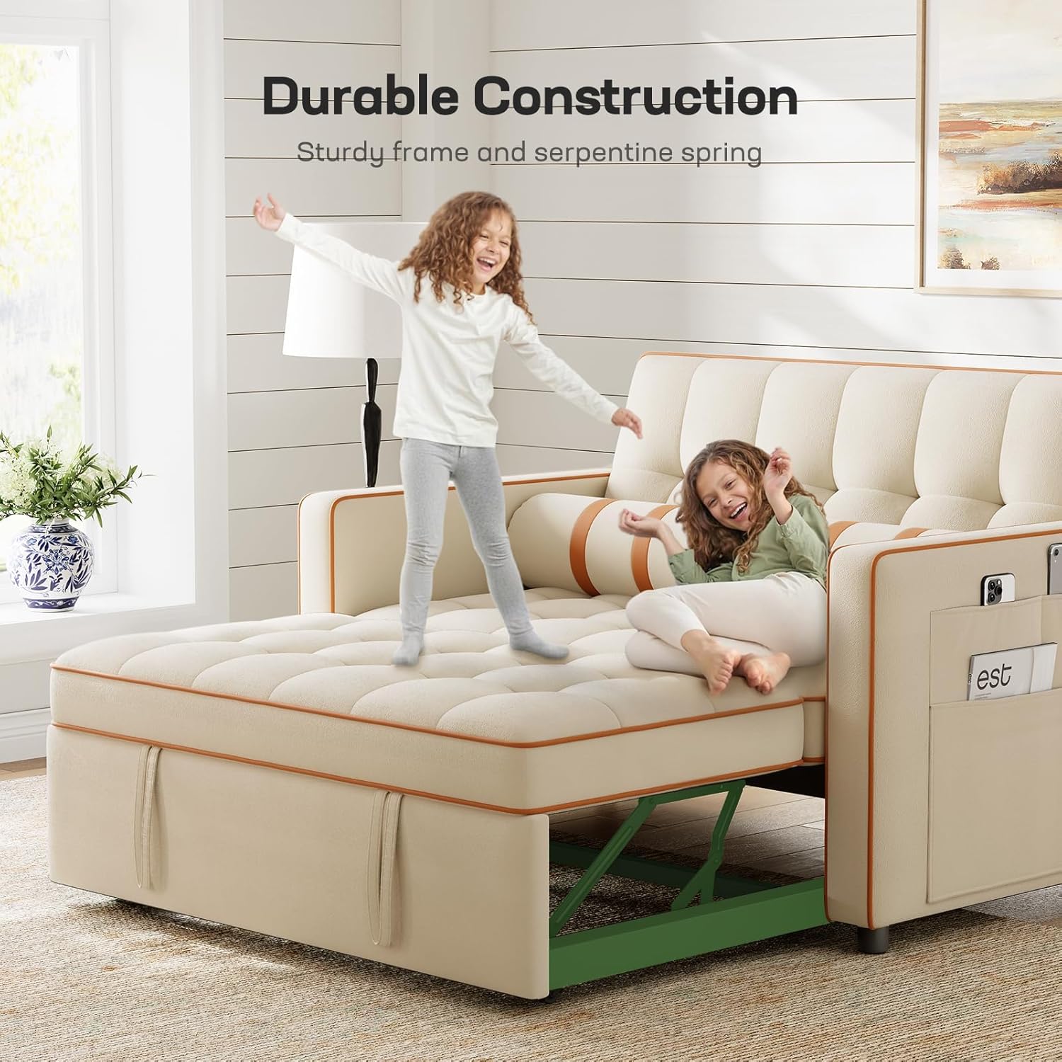 Annual Basic Line Sofa Bed 3-in-1 Convertible Sleeper Sofa Enhanced