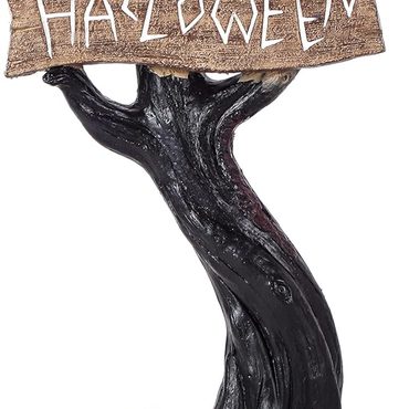 Limited Open Market Desktop Decoration, Black, Happy Halloween Tree 32 inches Universal