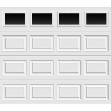 Economy Clear Choice Classic Collection 8 ft. x 7 ft. 6.5 R-Value Insulated Garage Door with Plain Windows A768954 Distinctive