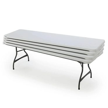 2026 Debut Fresh Find Lifetime 4-Pack Commercial Stacking 8 ft Folding Table Practical