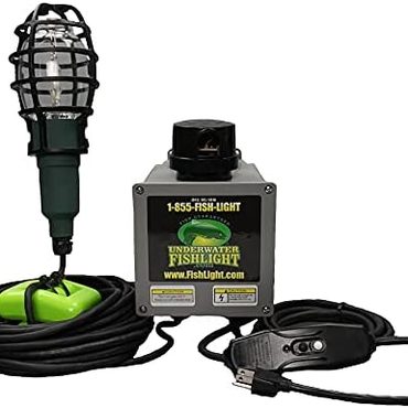 Genuine Basic Line Light Extra Bright Vibrant Green 250W Single Light for Docks 50' Marine Grade Wire Dusk to Dawn Salt or Fresh Water Value