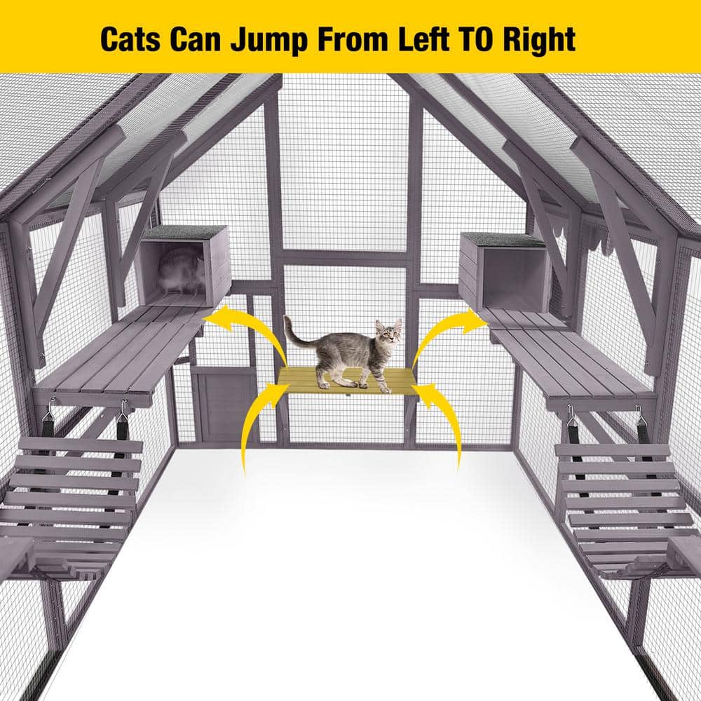 Essential Basic Line aivituvin Outdoor Cat Run : Large Cat Enclosure Enhanced