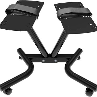 Durable Everyday Co Dumbbell Stand Fitness Dial Dumbbell Rack with Adjustable Belt for Home Gym Set Sensible
