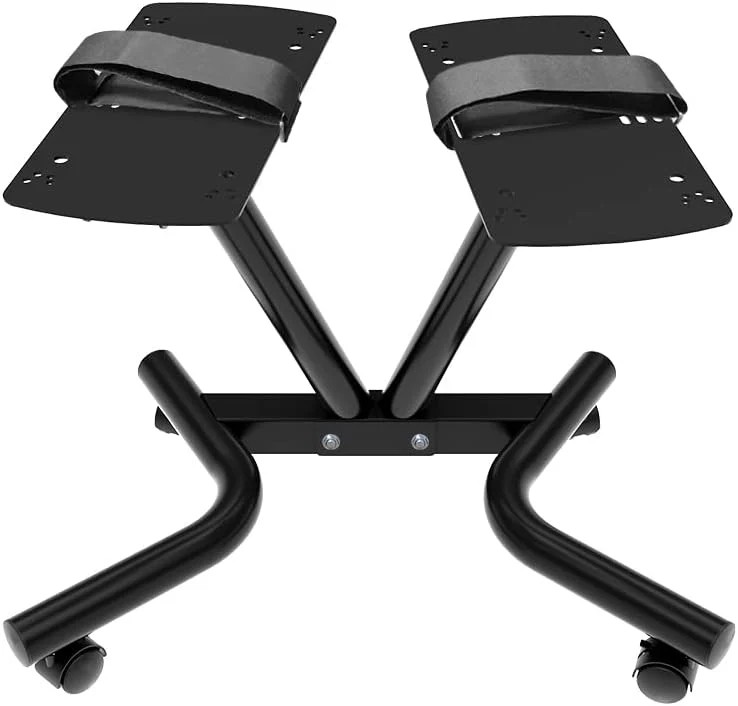 Durable Everyday Co Dumbbell Stand Fitness Dial Dumbbell Rack with Adjustable Belt for Home Gym Set Sensible