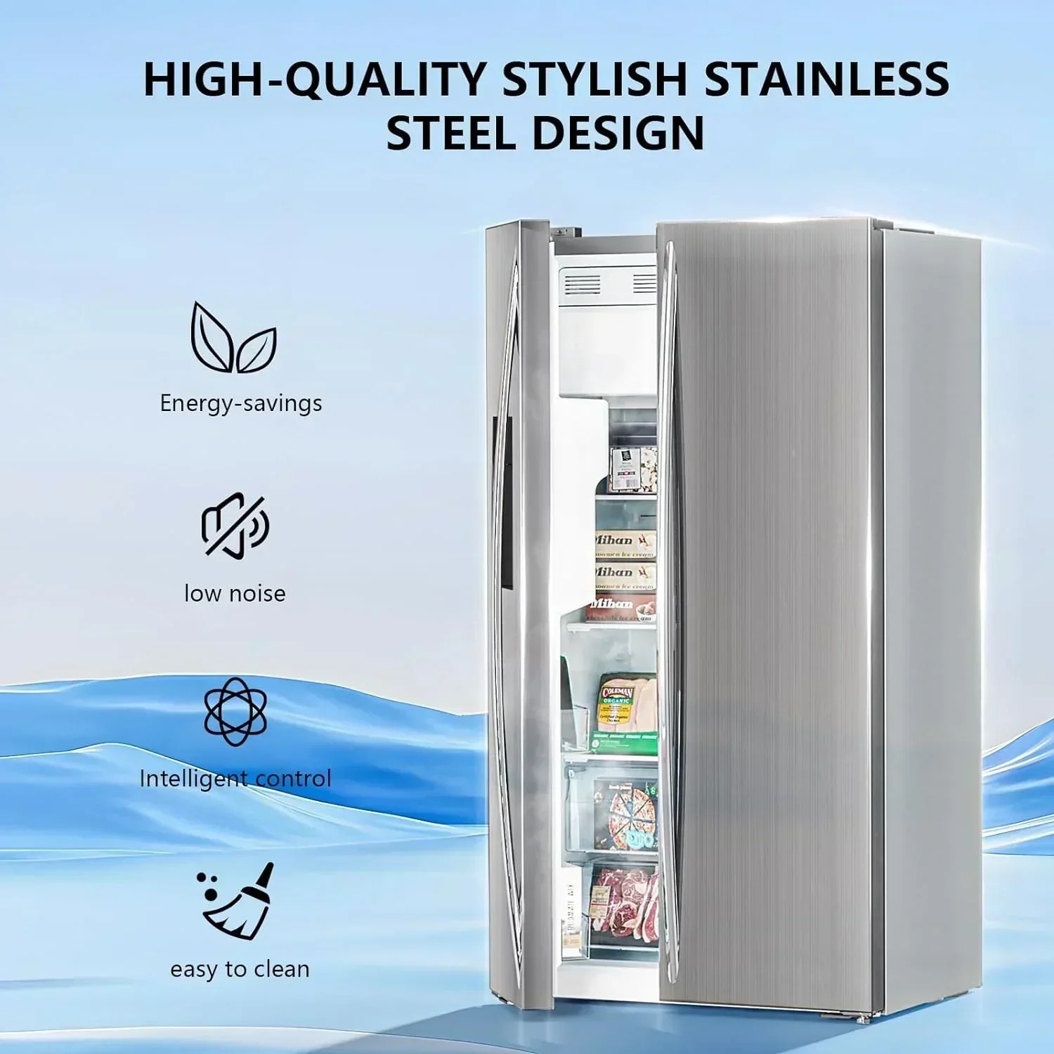 In Season Open Market 36" Side By Side 20.01 Cu. ft. Built-in Refrigerator with Freezer & Ice Maker Included Value