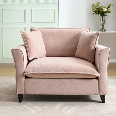 Genuine Pure Value Oversized Chenille Fabric Armchair Everyday
