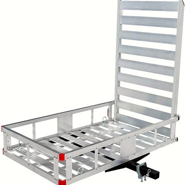 Genuine Open Market 80779 Aluminum Hitch Mount Cargo Carrier with 47′′ Long Ramp, 1 Pack Original
