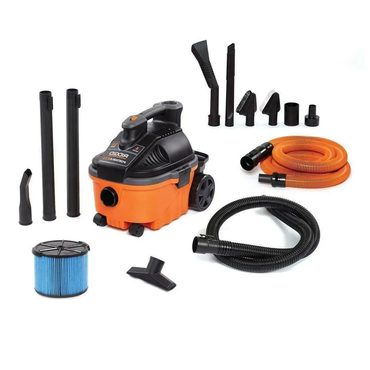Essential Everyday Co 4 gal. 5.0-Peak Portable Wet/Dry VAC with Premium Auto Detailing Kit Modern