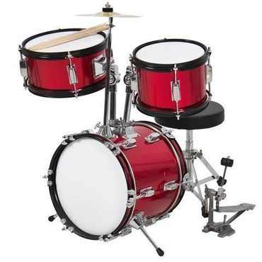 Brand New Direct Source 3-Piece Beginners Kids Drum Set – Red Budget