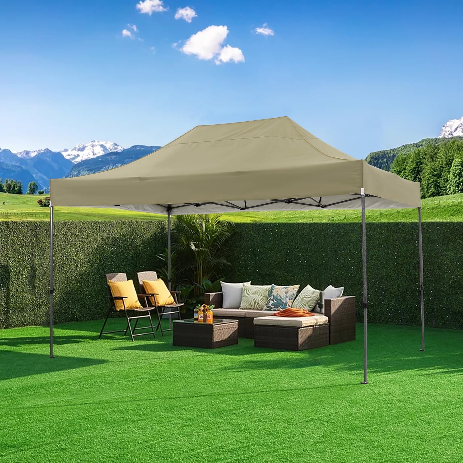 In Stock Pure Value COBIZI 10x20 Heavy Duty Pop up Canopy Tent with 6 Sidewalls Black Functional
