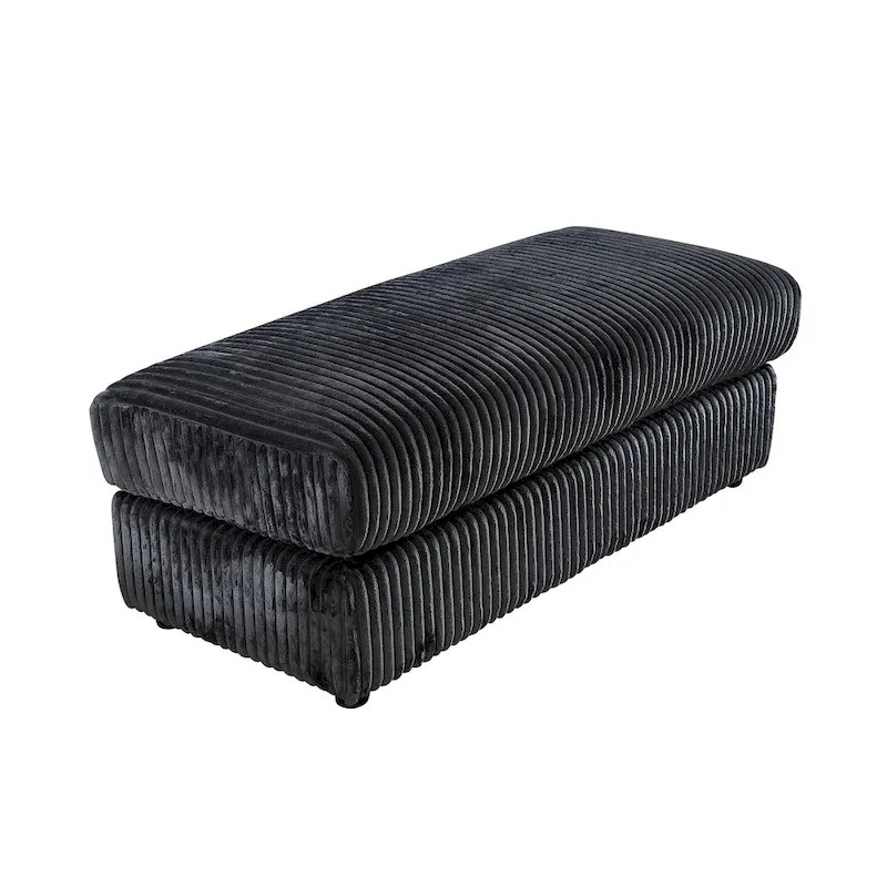 Select Direct Source Oversized 6-Piece Corduroy Upholstered L-Shaped Modular Sectional Sofa, DIY Combination Original