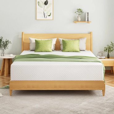 Genuine Open Market EGOHOME 8 Inch Twin Mattress Memory Foam Cooling Green Tea Gel Medium Firm White Enhanced