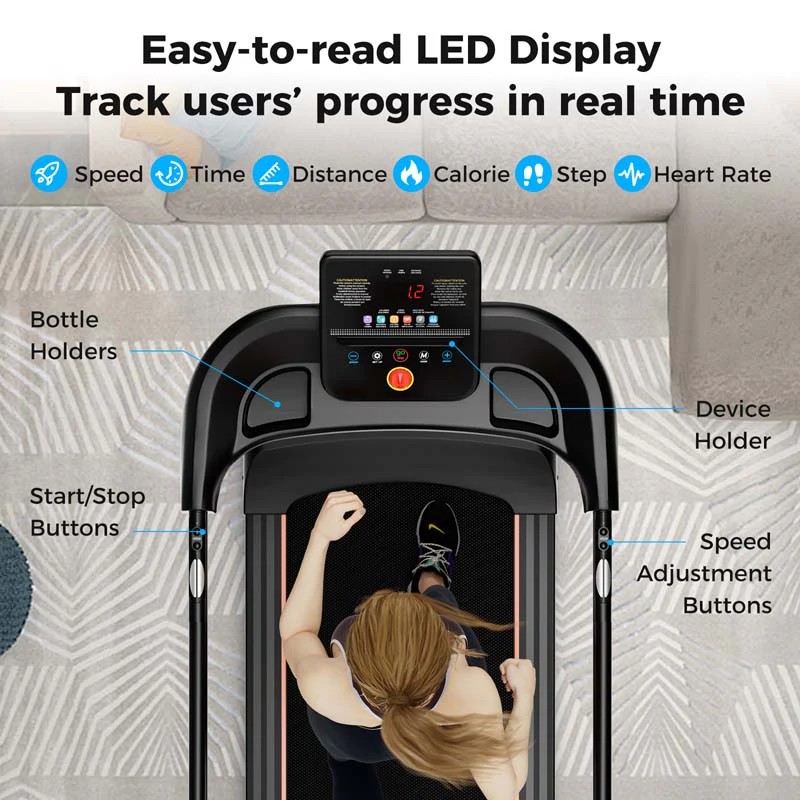 Eletriclife 2.5 Standard Goods Walking Treadmill with Long Handrails for Seniors