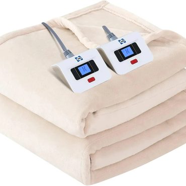 Durable Open Market SEALY Electric Blanket King Size, Flannel Heated Blanket with 10 Heating Levels Practical