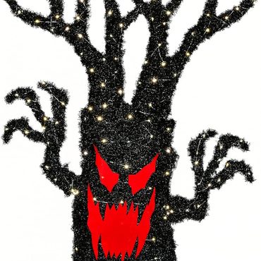 Limited Standard Goods Pre-lit artificial tree decoration, black Functional