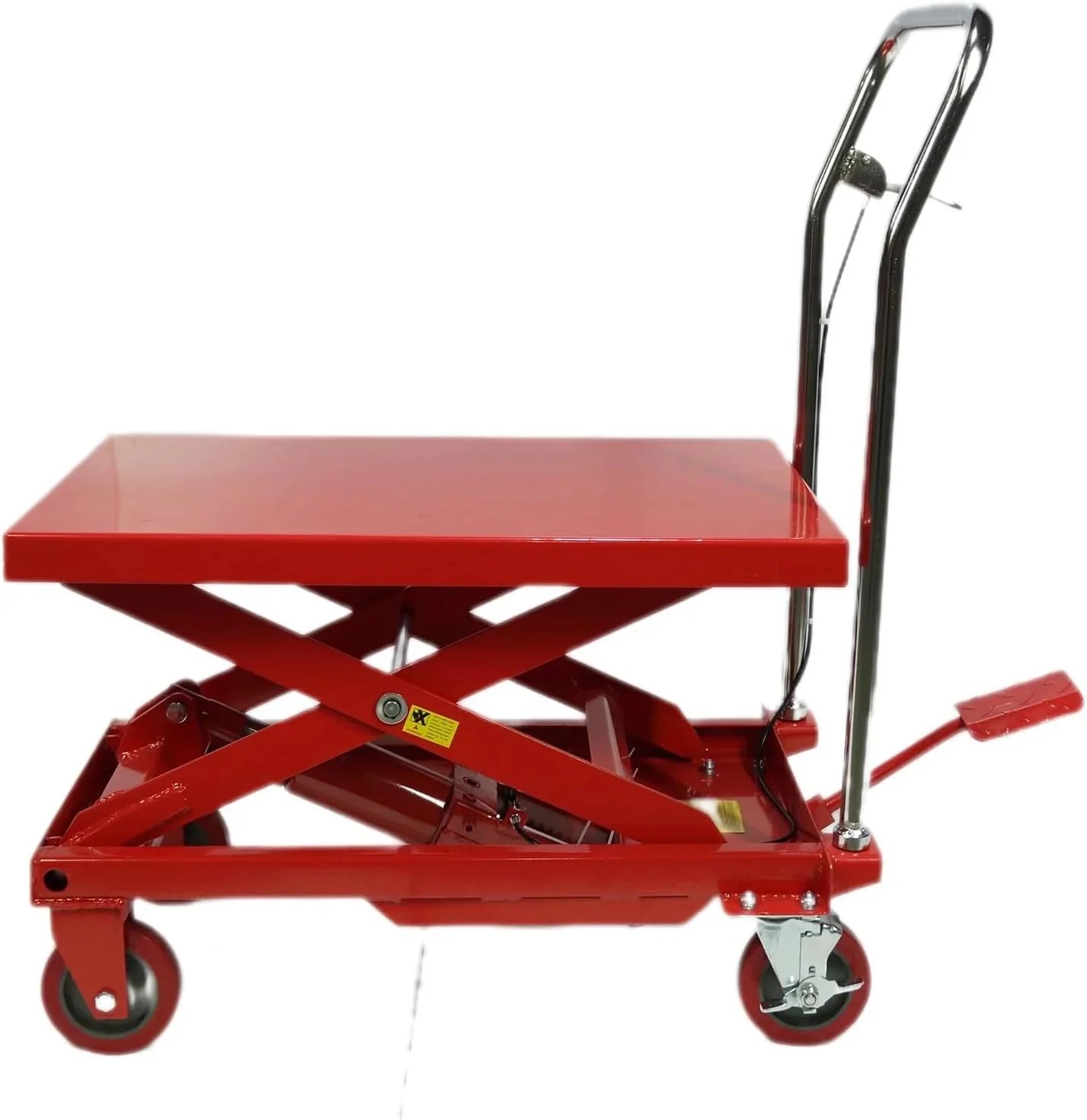 Limited Smart Pick 500LBS Hydraulic Lift Table Cart, 30" Lifting Height, Double Scissor with 4 Wheels Value